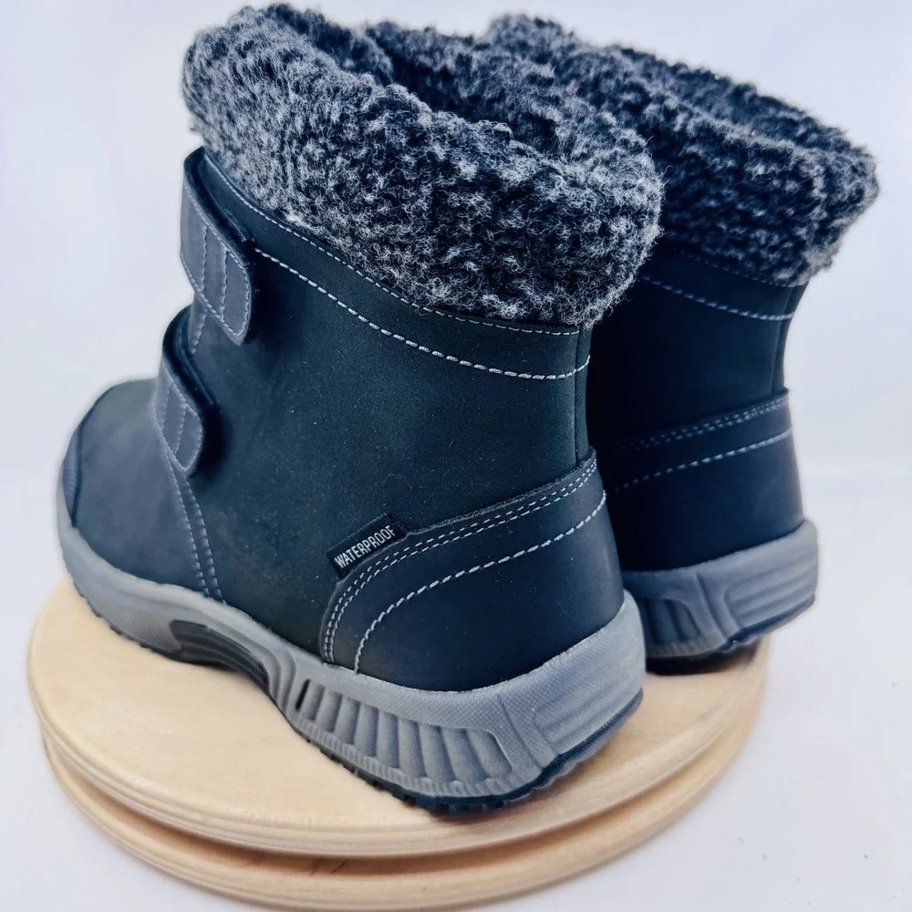 Orthofeet Florence Winter Boots Womens 9.5 2E Extra Wide Gray Waterproof Comfort